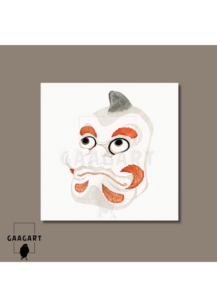 Kare Kanvas Tablo Ünlü Eserler Katsushika Hokusai Japanese Mask modelleri