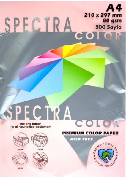 A4 Renkli Fotokopi Kağıdı 80 gr 1 Paket 500 Yaprak - Pembe