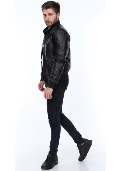 Hakiki Deri Siyah Jack Beli Lastikli Erkek Deri Ceket fiyatları