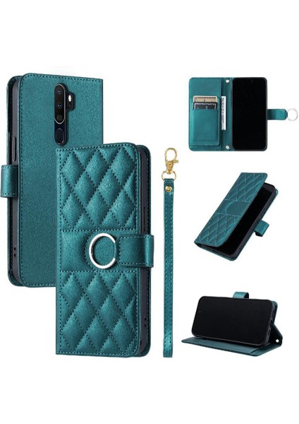 Oppo A5 2020 Manyetik Kart Yuvaları Tutucu Koruyucu Pu Bilek Için Flip Case (Yurt Dışından)