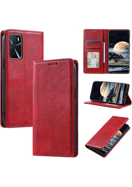 Oppo A55 4g Manyetik Ince Cüzdan Pu Deri Koruyucu Kart Için Flip Case (Yurt Dışından) fırsatları