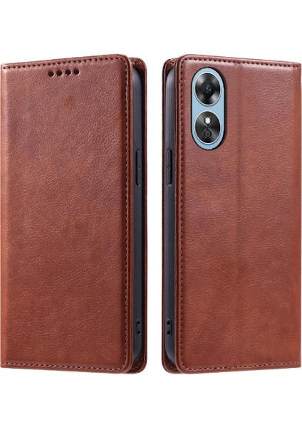 Oppo A17 Kart Yuvaları Tutucu Manyetik Koruyucu Pu Deri Için Flip Case (Yurt Dışından)