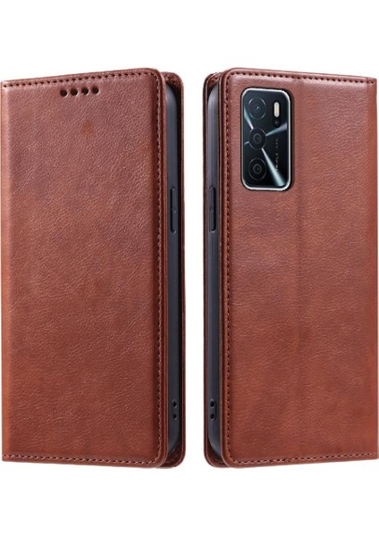 Oppo A55 4g Manyetik Ince Cüzdan Pu Deri Koruyucu Kart Için Flip Case (Yurt Dışından)