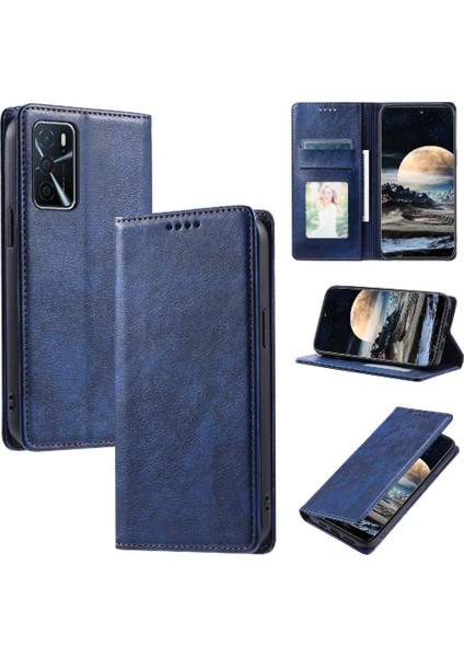 Oppo A56 5g Kart Yuvaları Tutucu Koruyucu Ince Cüzdan Pu Için Flip Case (Yurt Dışından)