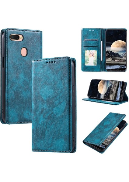 Oppo A7 Kart Yuvaları Tutucu Ince Cüzdan Pu Deri Koruyucu Için Flip Case (Yurt Dışından) indirimleri