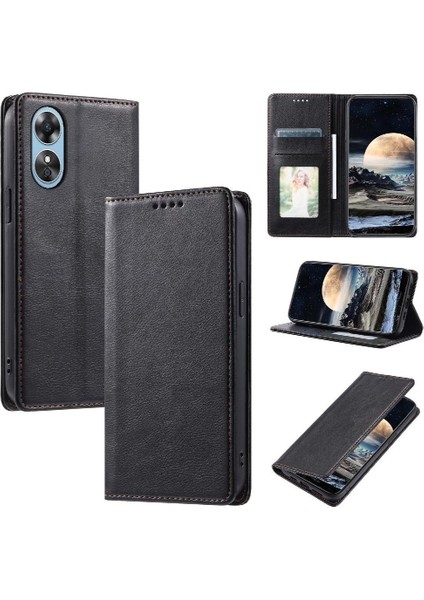 Oppo A17 Kart Yuvaları Tutucu Manyetik Koruyucu Pu Deri Için Flip Case (Yurt Dışından) indirimleri