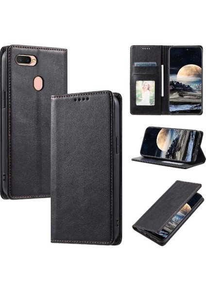 Oppo A12S Ince Cüzdan Kart Yuvaları Tutucu Koruyucu Manyetik Için Flip Case (Yurt Dışından)