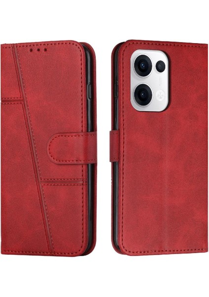 Oppo Reno 13 5g Kart Ekleme Yan Toka Darbeye Kapak Pu Için Kılıf (Yurt Dışından)