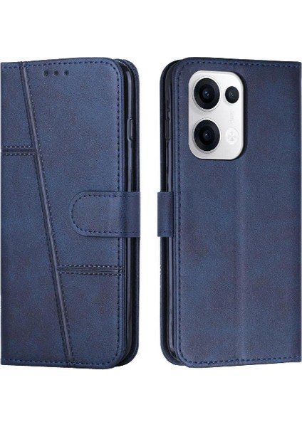 Oppo Reno 13 5g Kart Ekleme Yan Toka Darbeye Kapak Pu Için Kılıf (Yurt Dışından)