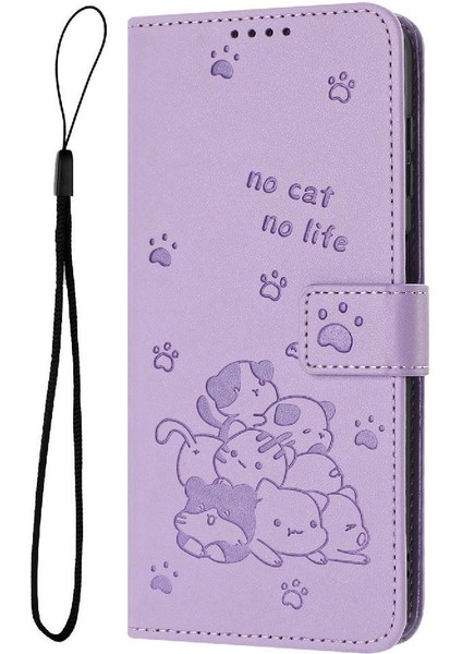 Oppo Reno 13 Pro 5g Deri Cüzdan Pu Deri Sevimli Kedi Kartı Için Flip Case (Yurt Dışından) fırsatları