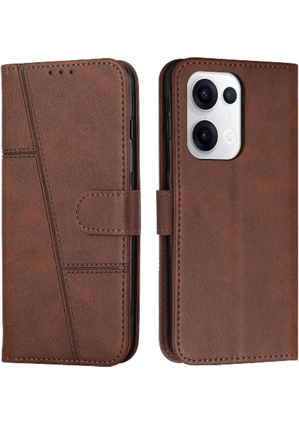 Oppo Reno 13 5g Kart Ekleme Yan Toka Darbeye Kapak Pu Için Kılıf (Yurt Dışından)