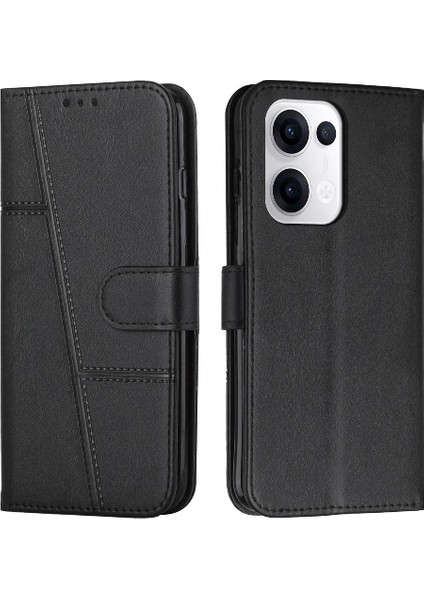 Oppo Reno 13 5g Kart Ekleme Yan Toka Darbeye Kapak Pu Için Kılıf (Yurt Dışından)
