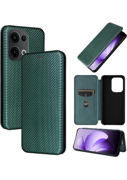 Kart Tutucu Kickstand Tam Koruma ile Oppo Reno 13 5g Için Flip Case (Yurt Dışından)