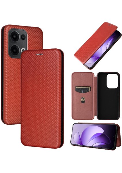 Kart Tutucu Kickstand Tam Koruma ile Oppo Reno 13 5g Için Flip Case (Yurt Dışından) modelleri