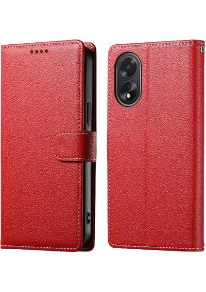 Oppo A38 4g Darbeye Dayanıklı Manyetik Kapatma Günlük Kullanım Kart Yuvaları Için Kılıf (Yurt Dışından)
