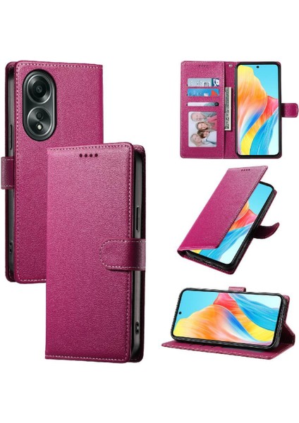 Oppo A38 4g Darbeye Dayanıklı Manyetik Kapatma Günlük Kullanım Kart Yuvaları Için Kılıf (Yurt Dışından)