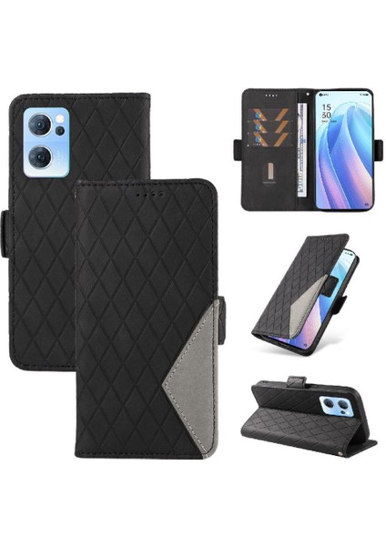 Oppo Find X5 Lite Şık Koruyucu Telefon Kılıfı Için Flip Case Iki Renk (Yurt Dışından)