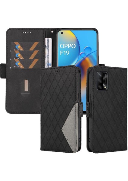 Oppo A74 4g Iki Renk Ekleme Desenleri Için Flip Case Şık Koruyucu (Yurt Dışından)