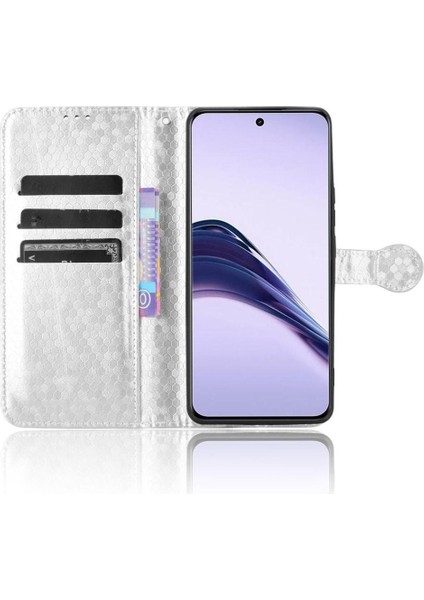 Realme 13 Pro Geometrik Desen Deri Cüzdan Kapak Manyetik Için Kılıf (Yurt Dışından)