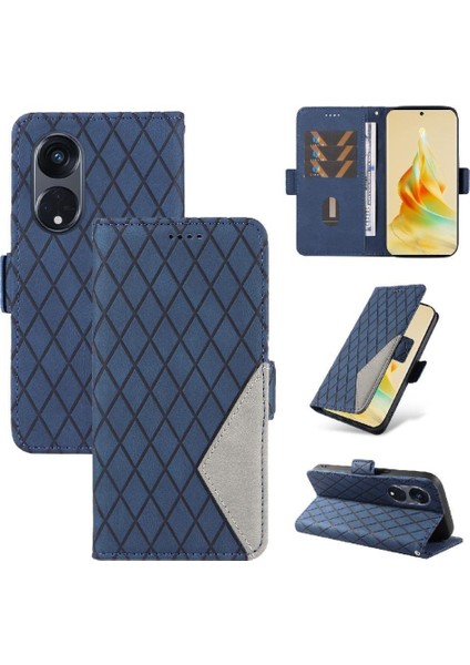 Kart Yuvası ile Oppo Reno 8t 5g Iki Renk Ekleme Desenleri Için Flip Case (Yurt Dışından)
