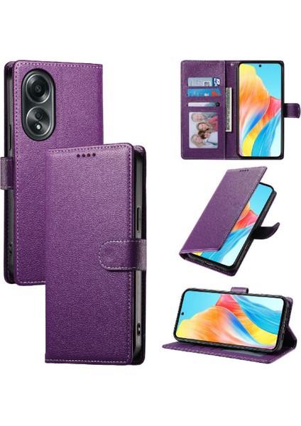 Oppo A78 4g Günlük Kullanım Için Kılıf Darbeye Dayanıklı Kart Yuvaları Manyetik Kapatma (Yurt Dışından)