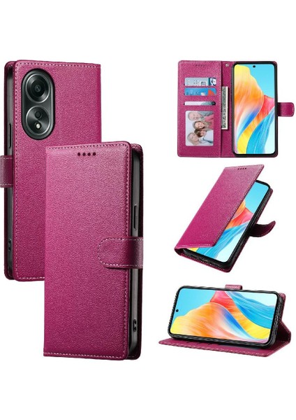 Oppo A78 4g Günlük Kullanım Için Kılıf Darbeye Dayanıklı Kart Yuvaları Manyetik Kapatma (Yurt Dışından)