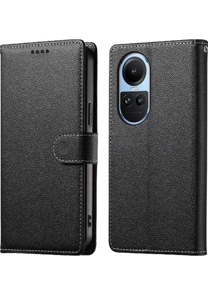 Oppo Reno 10 5g Darbeye Dayanıklı Günlük Kullanım Için Kılıf Kart Yuvaları Manyetik Kapatma (Yurt Dışından)