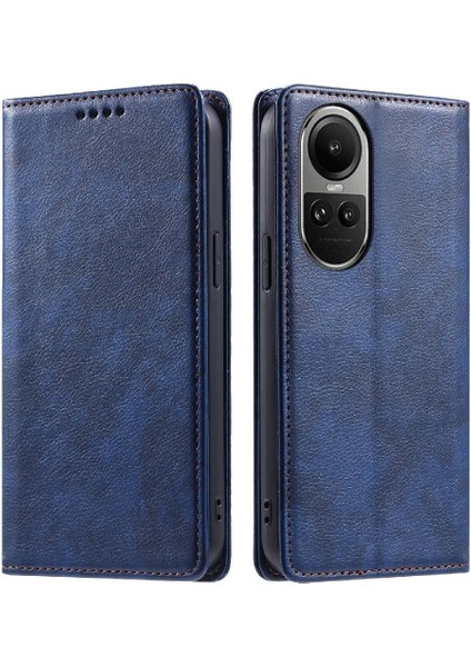 Oppo Reno 10 5g Pu Deri Ince Cüzdan Koruyucu Manyetik Için Flip Case (Yurt Dışından)