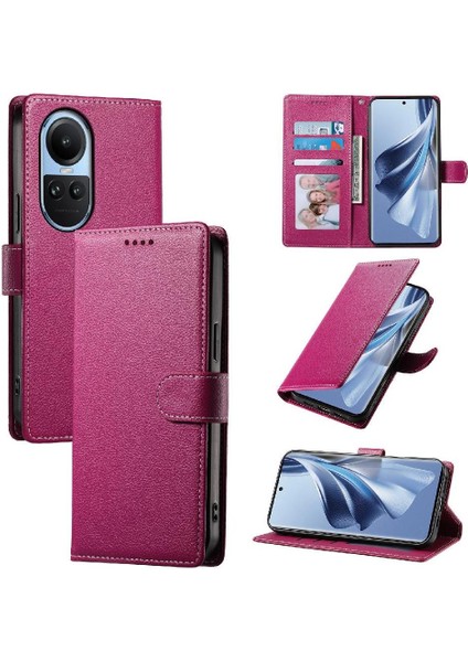 Oppo Reno 10 Pro 5g Darbeye Dayanıklı Manyetik Kapatma Kart Yuvaları Kullanımı Için Kılıf (Yurt Dışından)