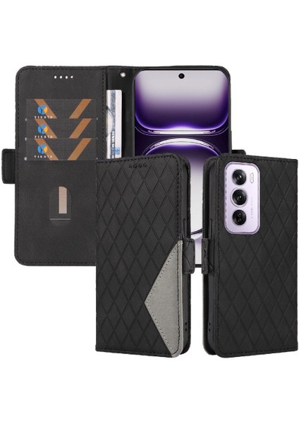 Oppo Reno 12 5g Iki Renk Ekleme Desenleri Şık Telefon Için Flip Case (Yurt Dışından)