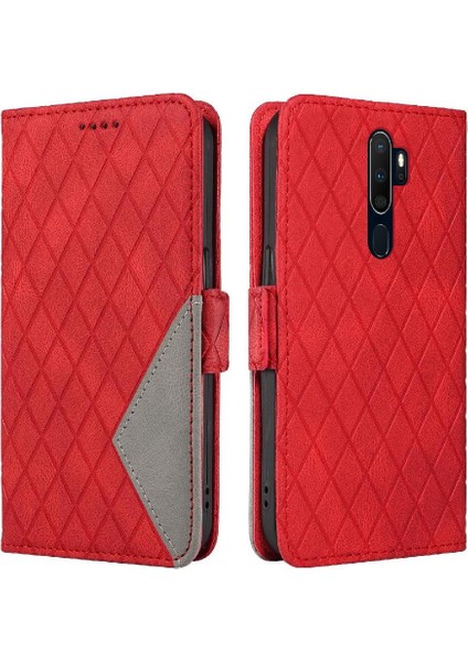 Kart Yuvası ve El Kayışı Iki Renk Şık ile Oppo A9 2020 Için Flip Case (Yurt Dışından)