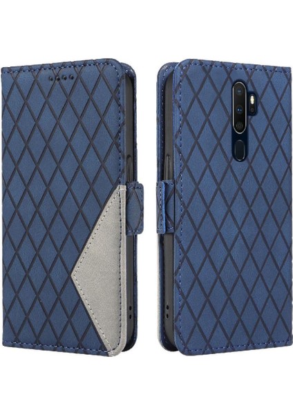 Kart Yuvası ve El Kayışı Iki Renk Şık ile Oppo A9 2020 Için Flip Case (Yurt Dışından)