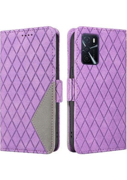 Oppo A54 4g Iki Renk Ekleme Desenleri Için Flip Case Şık Koruyucu (Yurt Dışından)