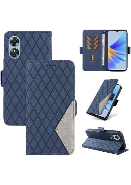 Kart Yuvası ve El Kayışı Şık Koruyucu ile Oppo A17 Için Flip Case (Yurt Dışından)