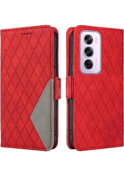 Oppo Reno 12 5g Iki Renk Ekleme Desenleri Şık Telefon Için Flip Case (Yurt Dışından)