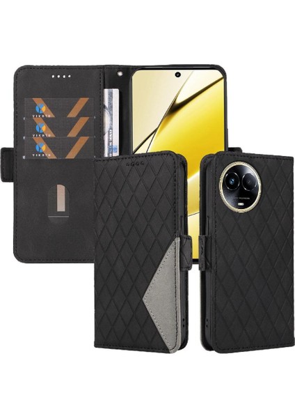 Kart Yuvası ile Realme 11X 5g Iki Renk Ekleme Desenleri Için Flip Case ve (Yurt Dışından)