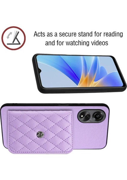 Oppo A17 Doğru Insizyon Benzersiz Kickstand Fonksiyonu Için Uyumlu Kılıf (Yurt Dışından) fırsatları