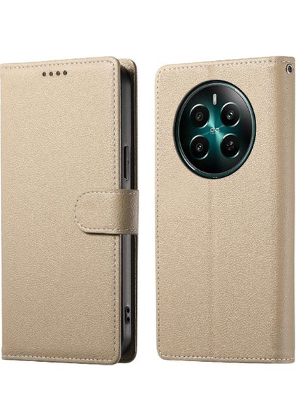Realme 12 4g Manyetik Kapatma Günlük Kullanım Darbeye Dayanıklı Kart Yuvaları Için Kılıf (Yurt Dışından)