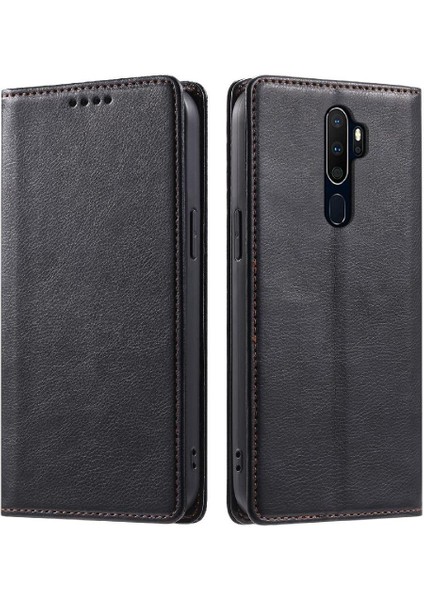 Oppo A9 2020 Manyetik Kart Yuvaları Tutucu Pu Deri Ince Için Flip Case (Yurt Dışından)