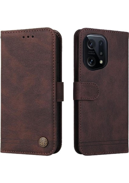 Oppo Find X5 Pro Uzun Kayış Cüzdan Kart Yuvası Sahipleri Için Flip Case Kısa (Yurt Dışından)