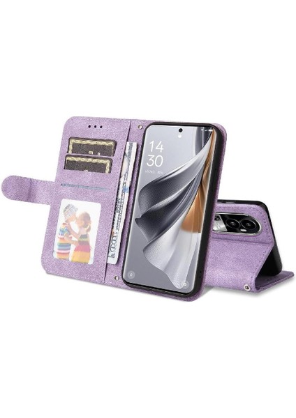 Oppo Reno 10 5g Kart Yuvası Sahipleri Için Flip Case Uzun Kayış Darbeye (Yurt Dışından) modelleri