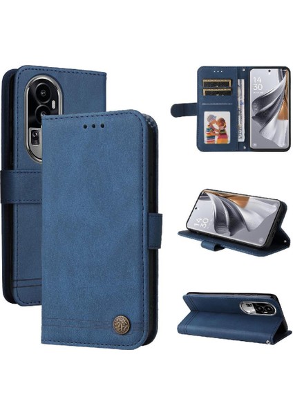 Oppo Reno 10 5g Kart Yuvası Sahipleri Için Flip Case Uzun Kayış Darbeye (Yurt Dışından)