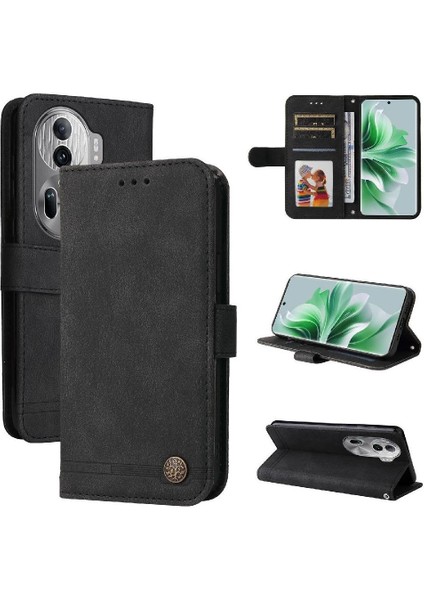 Oppo Reno 11 Pro 5g Kart Yuvası Tutucular Uzun Kayış Cüzdan Için Flip Case (Yurt Dışından)
