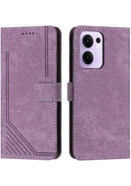 Oppo Reno 13F 5g Kickstand Kart Ekleme Cüzdan Pu Deri Için Flip Case (Yurt Dışından)