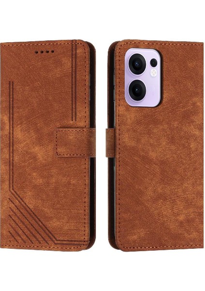 Oppo Reno 13F 5g Kickstand Kart Ekleme Cüzdan Pu Deri Için Flip Case (Yurt Dışından)