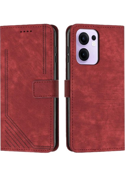 Oppo Reno 13F 5g Kickstand Kart Ekleme Cüzdan Pu Deri Için Flip Case (Yurt Dışından)