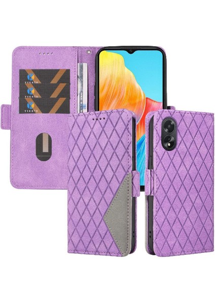 Kart Yuvası ve El Kayışı Iki Renk Ekleme ile Oppo A38 4g Için Flip Case (Yurt Dışından)