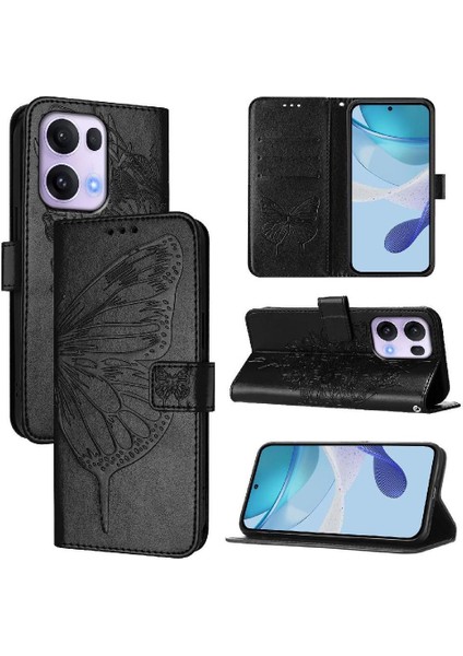 Oppo Reno 13 Pro Kabartma Kelebek Premium Deri Manyetik Için Kılıf (Yurt Dışından) fırsatları