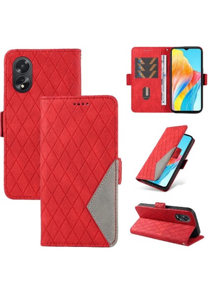 Kart Yuvası ve El Kayışı Iki Renk Ekleme ile Oppo A38 4g Için Flip Case (Yurt Dışından)