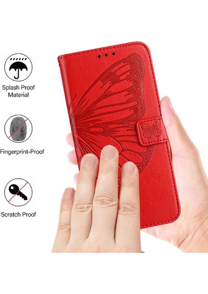 Oppo Reno 13 Pro Kabartma Kelebek Premium Deri Manyetik Için Kılıf (Yurt Dışından) modelleri